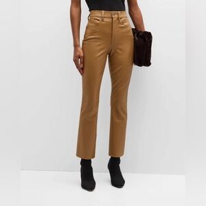 Veronica Beard Carly Vegan Leather Kick Flare pants
